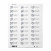 Rustic Stofblauw Eucalyptus Adreslabel Etiket (Full Sheet)