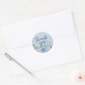 Rustic Stofblauw Trouw Dank Je Favoriet Ronde Sticker (Envelop)