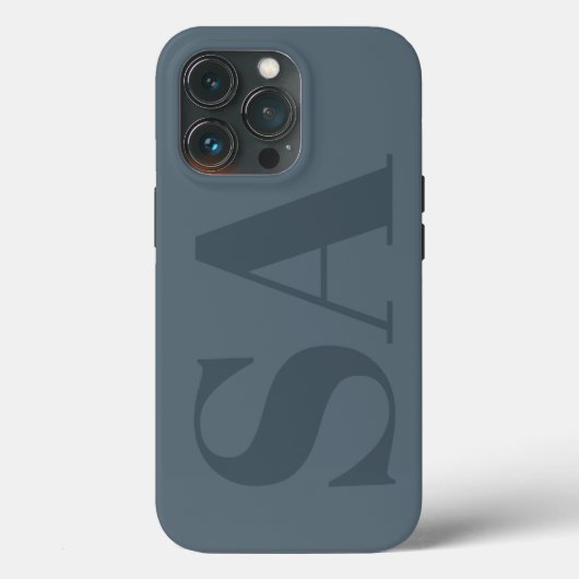 Rustic Stofblauw Waterverf Minimalistisch Hedendaa Case-Mate iPhone Case (Achterkant)
