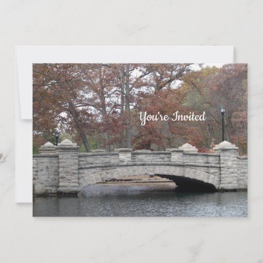 Rustic Stone Bridge Foto Kaart (Voorkant)