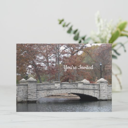 Rustic Stone Bridge Foto Kaart (Staand voorkant)