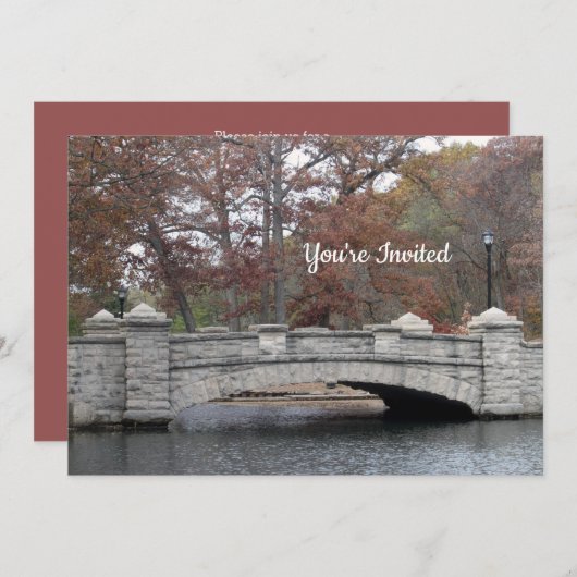 Rustic Stone Bridge Foto Kaart (Voorkant / Achterkant)