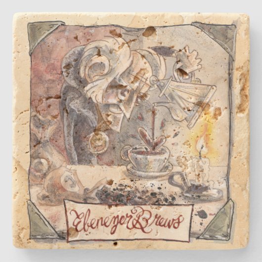 Rustic Stone Ebenezer Brews Onderzetter (Voorkant)