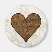 Rustic Stone Heart Magnet (Voorkant)