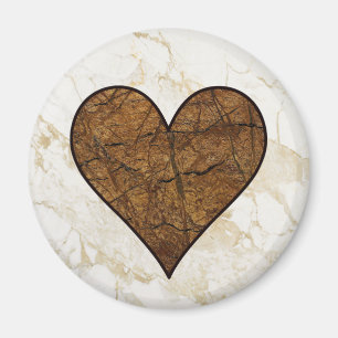 Rustic Stone Heart Magnet