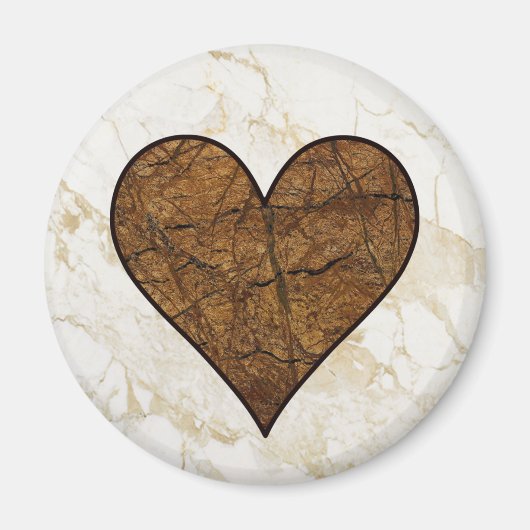 Rustic Stone Heart Magnet (Voorkant)