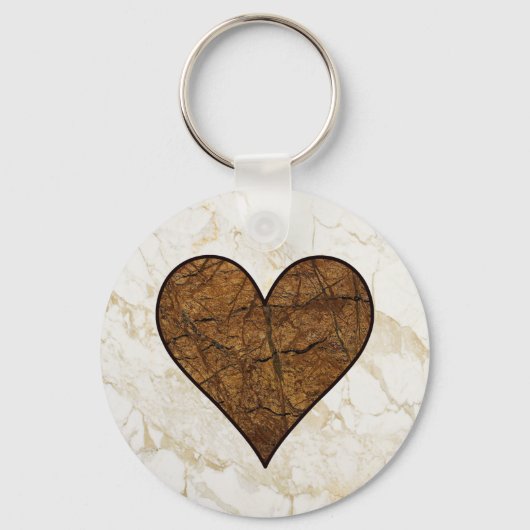 Rustic Stone Heart Sleutelhanger (Voorkant)