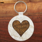 Rustic Stone Heart Sleutelhanger (Voorkant)