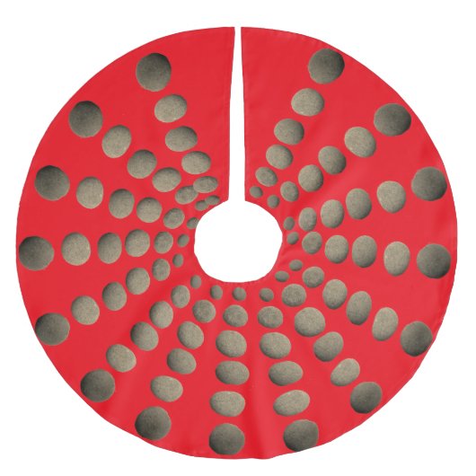 Rustic Stone Mandala op Red Kerstboom Rok (Voorkant)