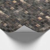 Rustic Stone Tegel Pattern Wrapping Paper Cadeaupapier (Hoek)