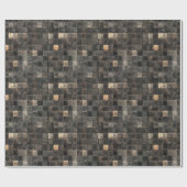Rustic Stone Tegel Pattern Wrapping Paper Cadeaupapier (Vlak)