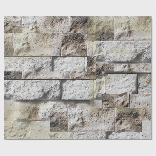 Rustic Stone Travertine Backsplash Cadeaupapier (Vlak)