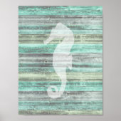Rustic stranddecor zeepaard poster (Voorkant)