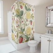 Rustic Strawberry & Citrus Earthy Pattern (3) Douchegordijn (In situ)
