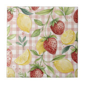 Rustic Strawberry & Citrus Earthy Pattern (7) Tegeltje (Voorkant)