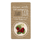  Rustic Strawberry Geppersonaliseerd Etiket (Voorkant)