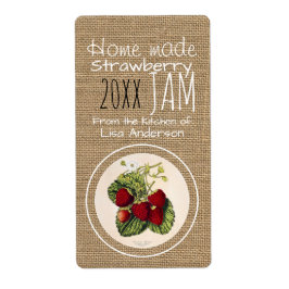  Rustic Strawberry Geppersonaliseerd Etiket