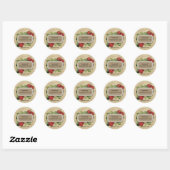 Rustic Strawberry Jam Catering Ronde Sticker (Vel)