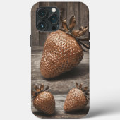 Rustic Strawberry Magnetic Phone Case (Achterkant)