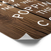 Rustic String-lampjes VERLOVING Aankondiging bord Poster (Hoek)