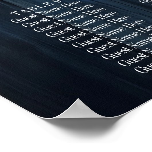 Rustic String Light 12 Tafels Zitplaatskaart Poste Poster (Hoek)