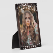 Rustic String Lights Afstuderen Fotoplaat (Zijkant)