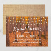 Rustic String Lights Autumn Bos Vrijgezellenfeest Kaart (Voorkant / Achterkant)