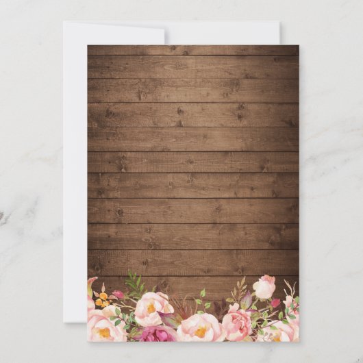 Rustic String Lights Baby shower Kaart (Achterkant)