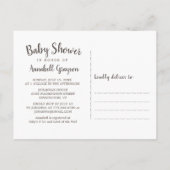 Rustic String Lights Baby shower Uitnodiging Briefkaart (Achterkant)