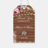 Rustic String Lights Baby's Breath Lace Wedding Cadeaulabel (Voorkant)