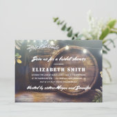 Rustic String Lights Baby's Breath Vrijgezellenfee Kaart (Staand voorkant)