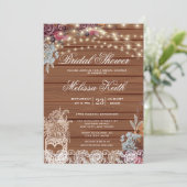 Rustic String Lights Baby's Breath Vrijgezellenfee Kaart (Staand voorkant)