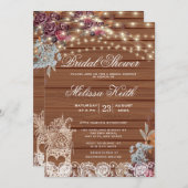 Rustic String Lights Baby's Breath Vrijgezellenfee Kaart (Voorkant / Achterkant)