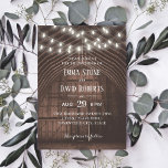 Rustic String Lights  Barn Wedding Kaart<br><div class="desc">Rustic String Lights  Barn Wedding Invitations.</div>