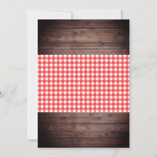 Rustic String Lights Beers BBQ Verjaardagsfeest Kaart (Achterkant)