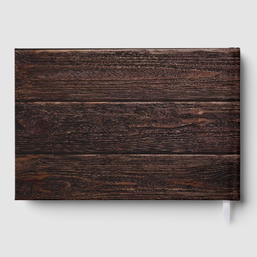 Rustic String Lights Blue Floral Wedding Gastenboek (Achterkant)