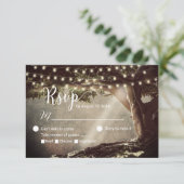 Rustic String Lights Boom Wedding RSVP (Staand voorkant)