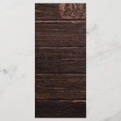 Rustic String Lights Burgundy Floral Wedding Menu (Achterkant)