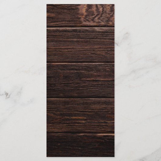 Rustic String Lights Burgundy Floral Wedding Menu (Achterkant)