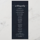Rustic String Lights Calligraphy Wedding Programme Programmakaart (Achterkant)