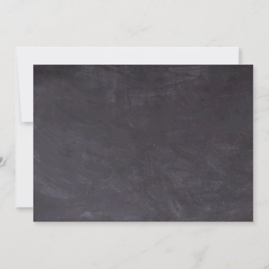 Rustic String Lights Chalkboard Slate Wedding Save The Date (Achterkant)