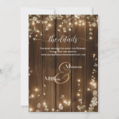 Rustic String Lights Details op de achterkant van  Kaart (Achterkant)