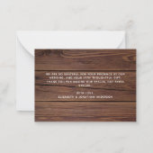 Rustic String Lights Eucalyptus Weddenschap Hartel Notitiekaartje (Achterkant)