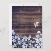 Rustic String Lights Floral Barnwood Vrijgezellenf Kaart (Achterkant)