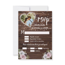 Rustic String Lights Floral Photo Wedding