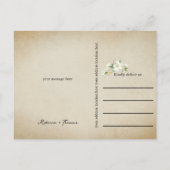 Rustic String Lights Gold Arch Magnolia Aankondigingskaart (Achterkant)