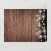 Rustic String Lights Greenery Baptism Invitation Uitnodiging Briefkaart (Achterkant)
