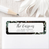 Rustic String Lights Greenery Retouradreslabel Etiket (Insitu)