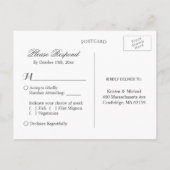 Rustic String Lights Lace Floral Boerderij Wedding Uitnodiging Briefkaart (Achterkant)