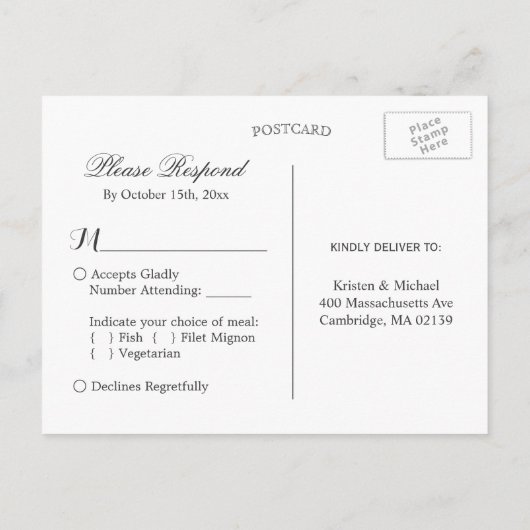 Rustic String Lights Lace Floral Boerderij Wedding Uitnodiging Briefkaart (Achterkant)